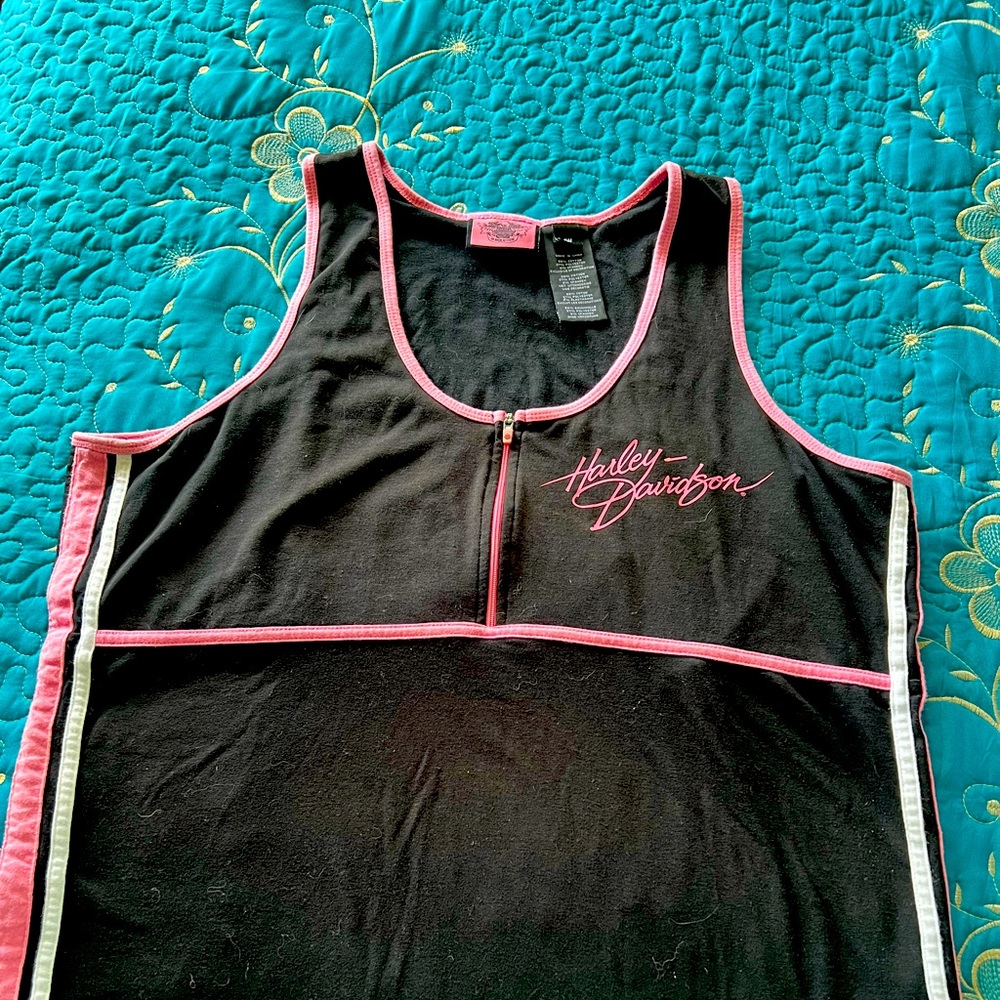Pink label Harley Davidson tank top with shelf bra